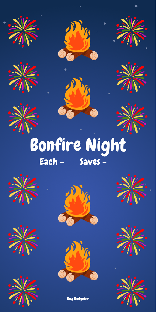 Bonfire Night Savings Challenge & Insert