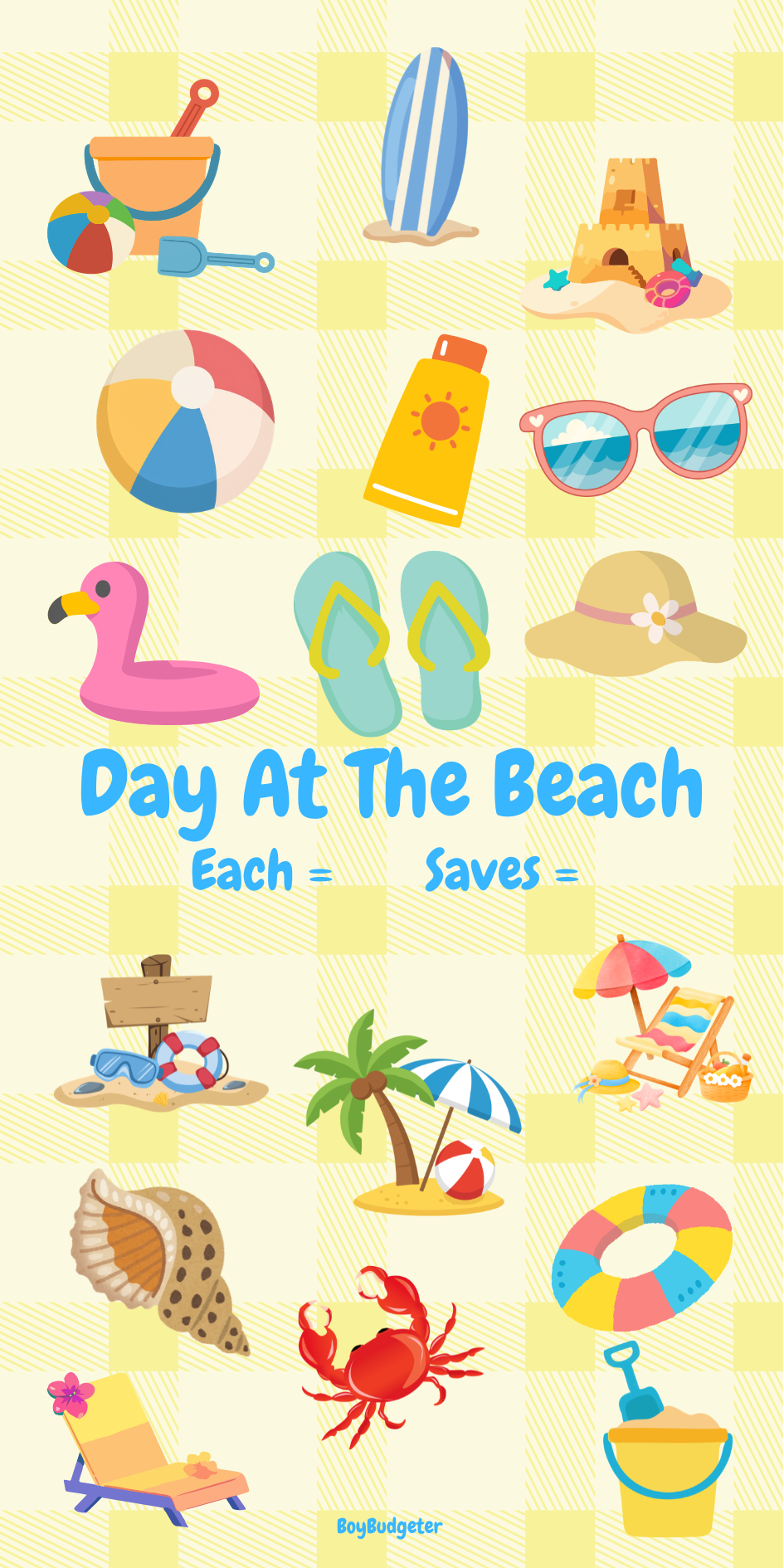 Day At The Beach Savings Challenge