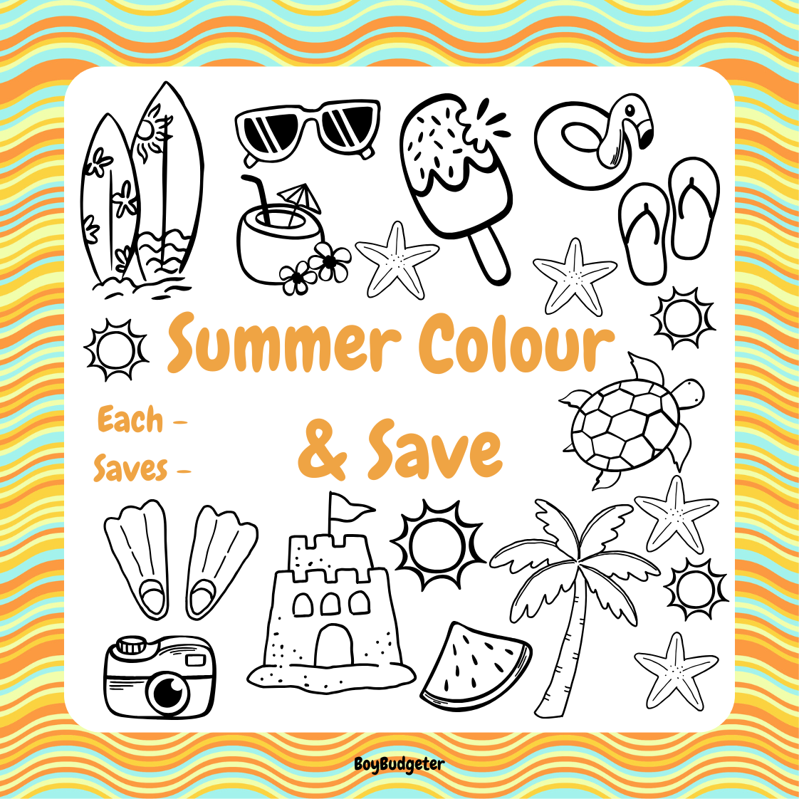 Summer Colour & Save Mini Savings Challenge
