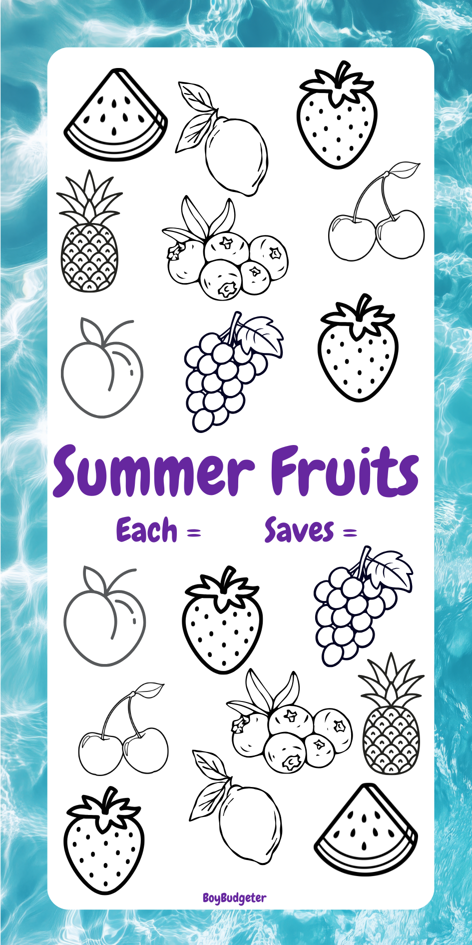 Summer Fruits Savings Challenge