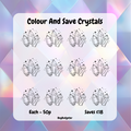 Colour and save crystals mini savings challenge tracker - interactive handmade budgeting card
