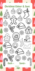 Christmas Colour & Save Savings Challenge