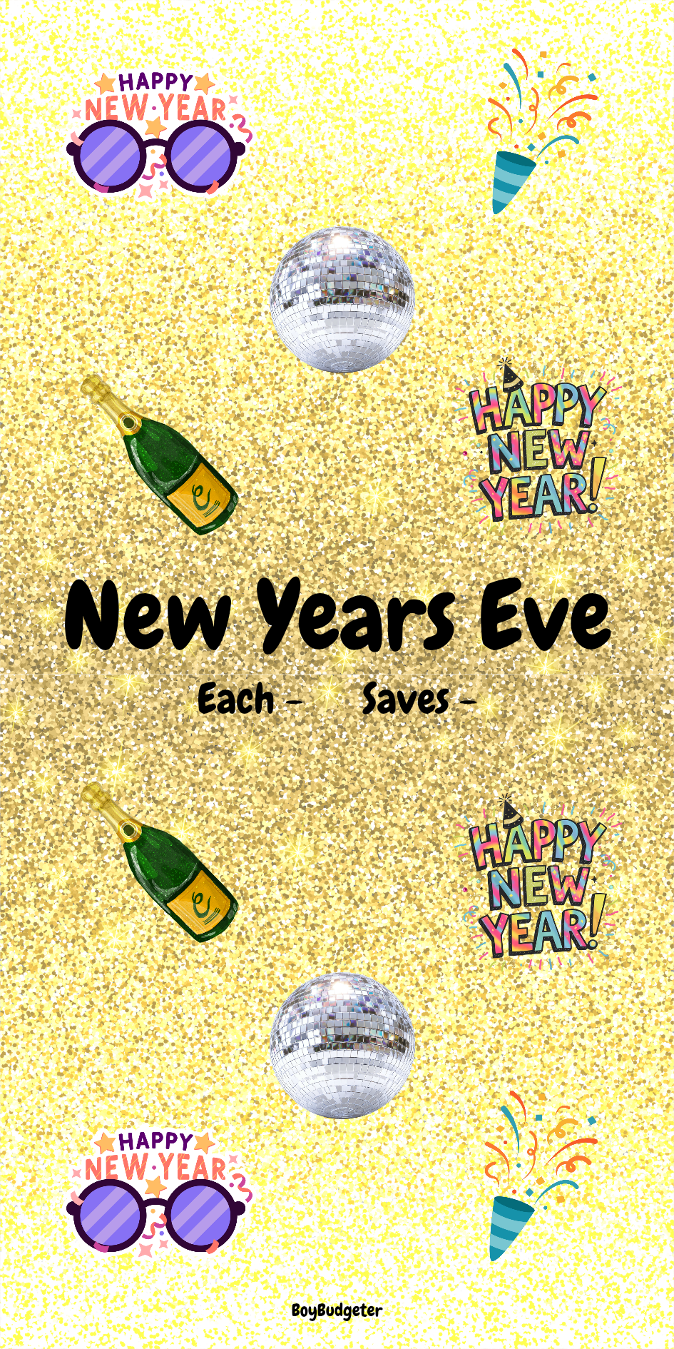 New Years Eve Savings Challenge & Insert