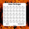 Colour the dragon mini savings challenge tracker - interactive handmade budgeting card
