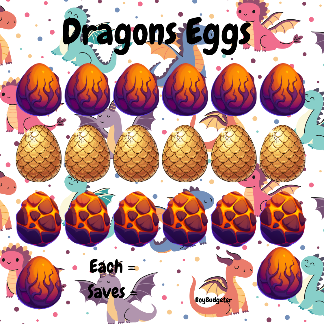 Dragons Eggs Mini Savings Challenge