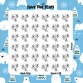 Save the stars space themed mini savings challenge tracker - handmade laminated card
