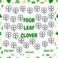 Four leaf clover lucky mini savings challenge tracker - handmade laminated budgeting card
