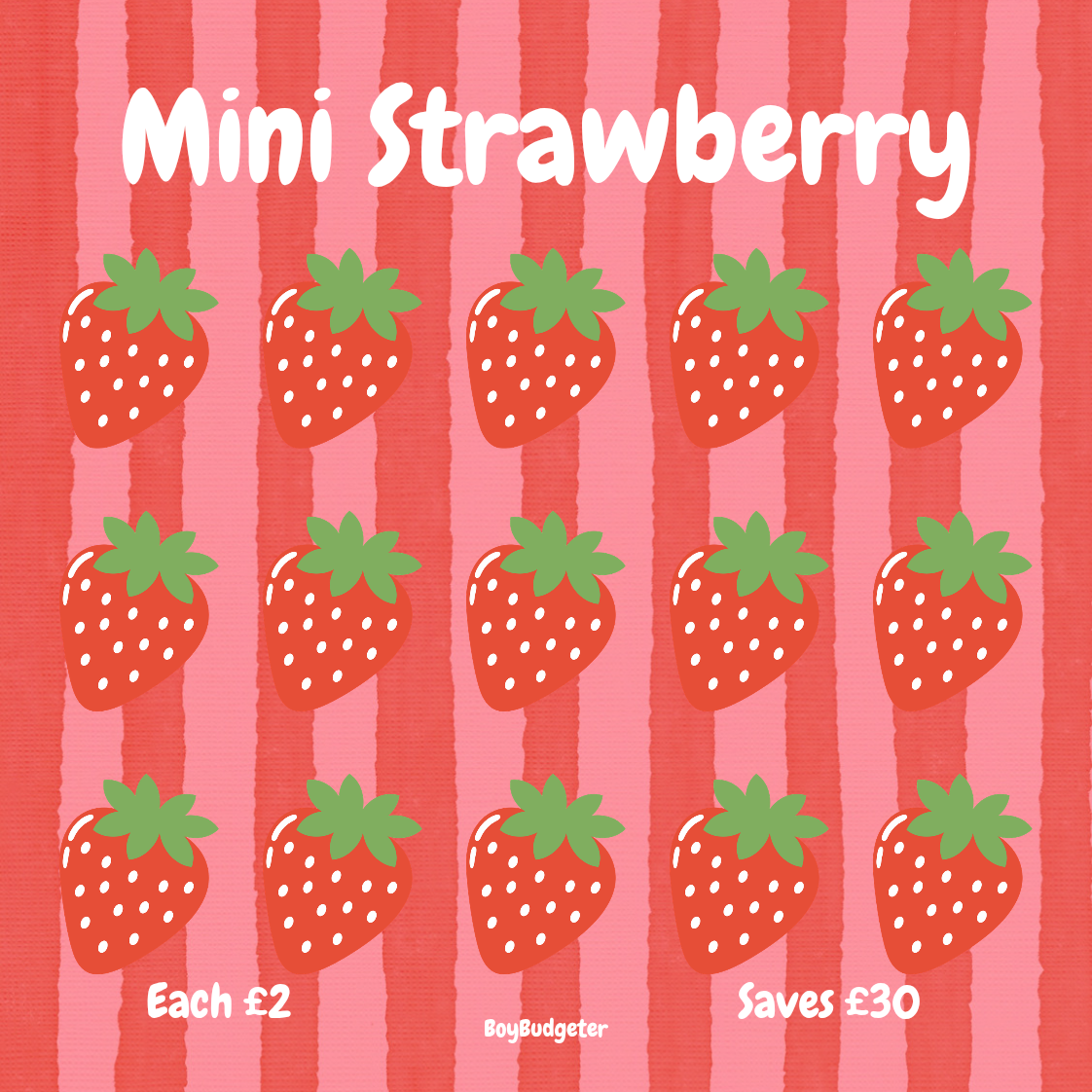 Strawberry Mini Savings Challenge