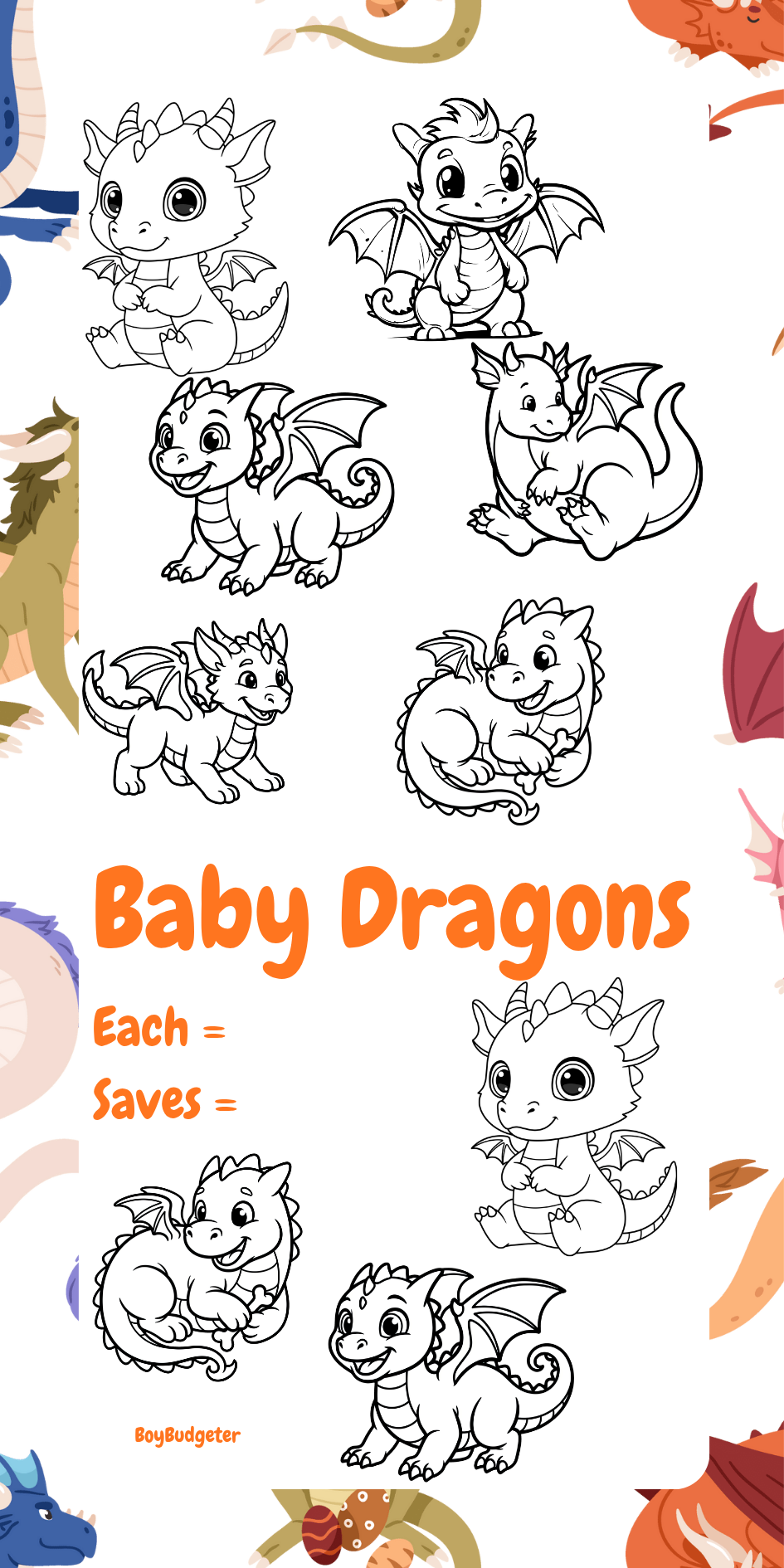 Baby Dragons Savings Challenge