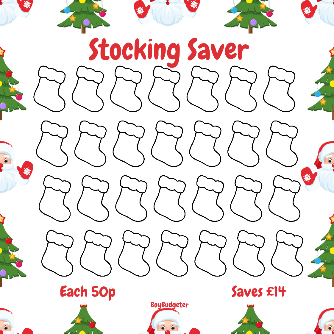 Stocking Saver Mini Savings Challenge