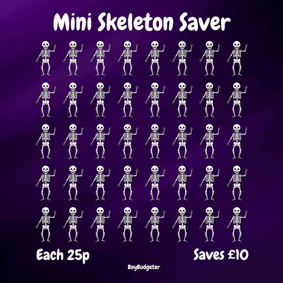 Skeleton Mini Savings Challenge