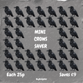 Mini crows bird themed savings challenge tracker - handmade laminated budgeting card
