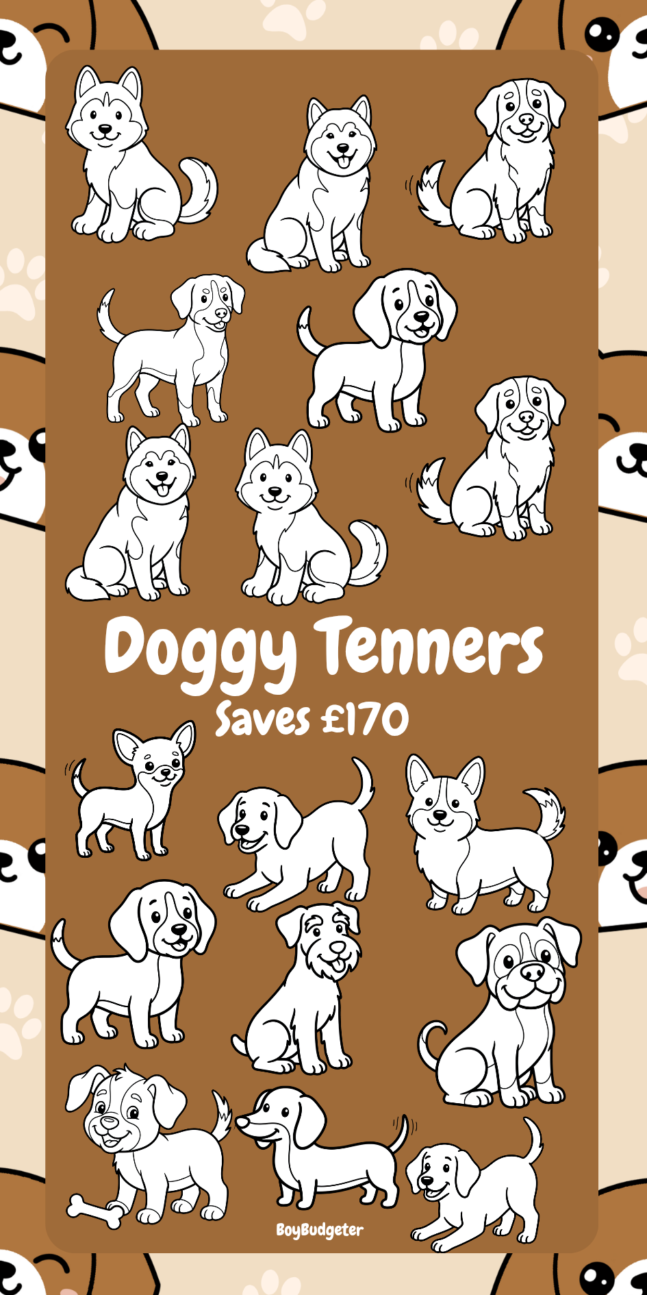 Doggy Tenners Savings Challenge