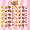 Spring themed mini savings challenge tracker - handmade laminated budgeting card

