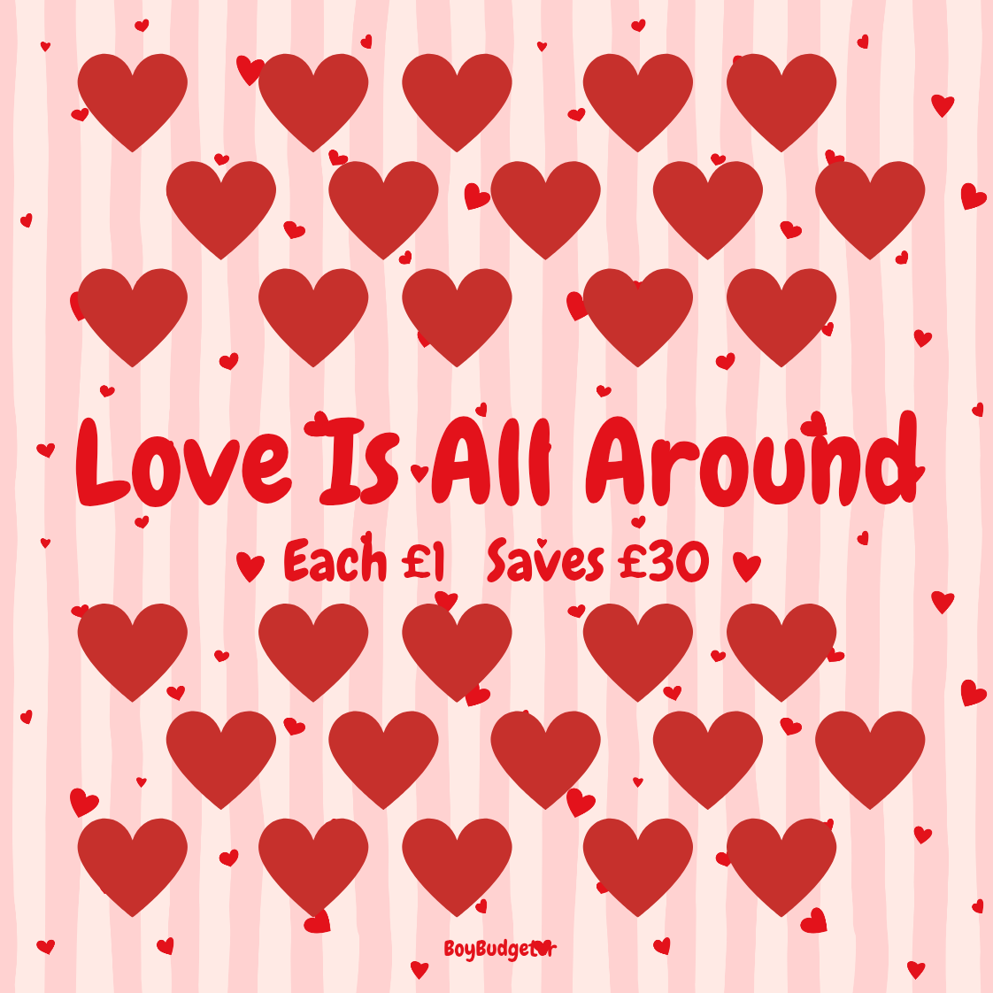 Love Is All Around Mini Savings Challenge