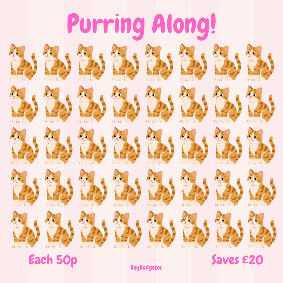 Purring Along Mini Savings Challenge